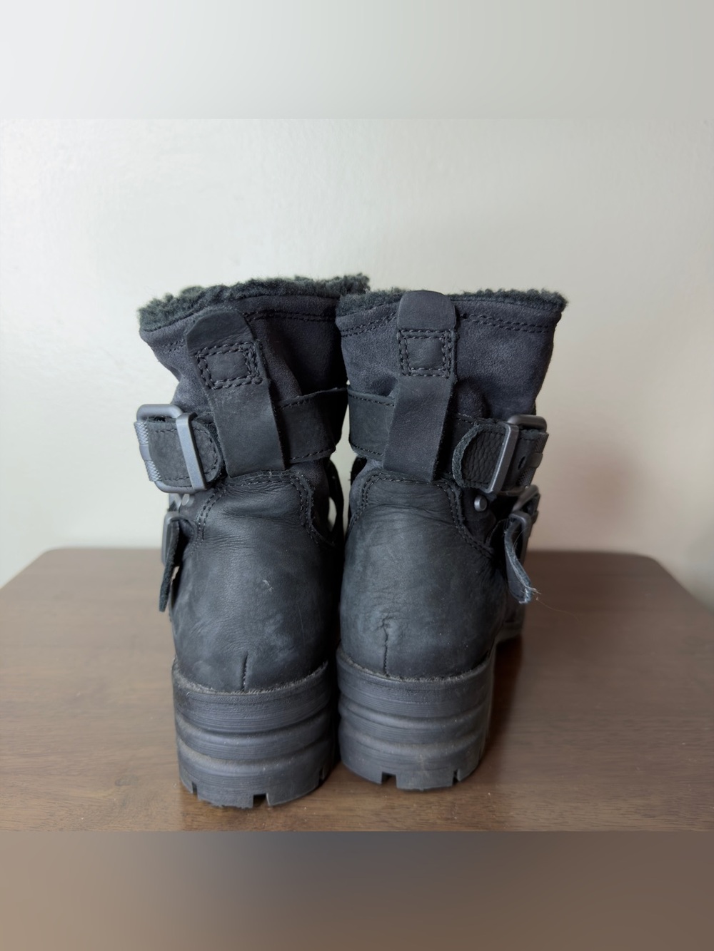 Caterpillar Jory Black Suede Moto Boots Sz 8 Womens - Picture 4 of 6